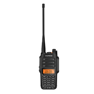 UV-9R UV hai băng tần chống nước và chống bụi Walkie Talkie ngoài trời màu đen