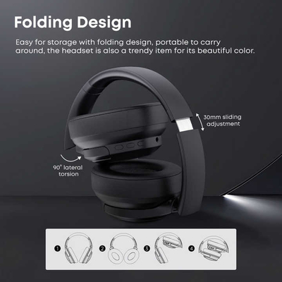 Air Phone Max ANC Khóa tiếng ồn tai nghe không dây tai nghe gấp di động máy nghe nhạc MP3 với micrô tai nghe Bluetooth