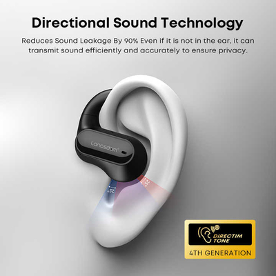 Langsdom 80H Playtime Mở tai True Wireless tai nghe Bluetooth với Microphone tai nghe Bluetooth với tai nghe OWS tai nghe