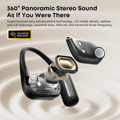 Tai nghe và microphone Bluetooth V5.4 Tiêu chuẩn tai nghe và microphone Open-ear Form Factor For Mp3 / Cellphone / PC tương thích