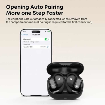 Tai nghe và microphone tai nghe mở và microphone với dung lượng pin 500mAh và chỉ số pin LED